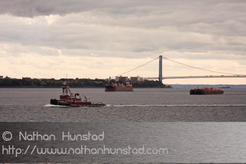 The Brooklyn side of the Verrazano Narrows Bridge from the State